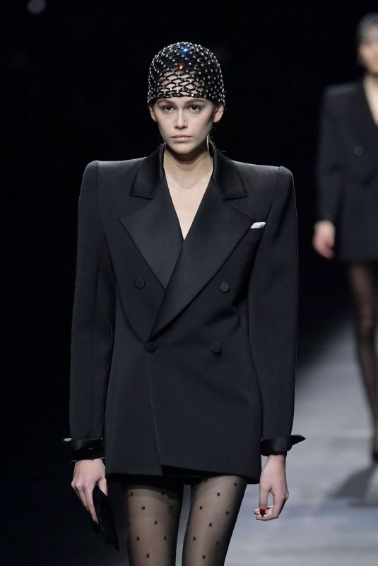 KAIA GERBER at Saint Laurent Show at Paris Fashion Week 02/26/2019