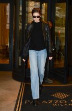 KAIA GERBER Leaves Her Hotel in Milan 02/23/2019