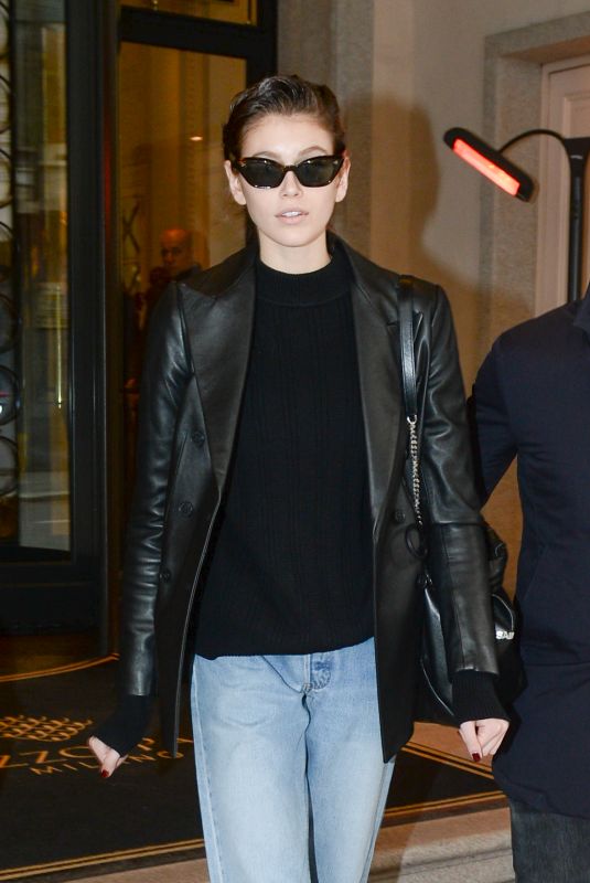 KAIA GERBER Leaves Her Hotel in Milan 02/23/2019