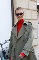 KARLIE KLOSS Leaves Her Hotel in Paris 02/25/2019