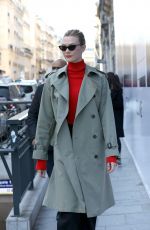 KARLIE KLOSS Leaves Her Hotel in Paris 02/25/2019