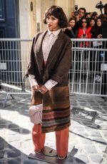 KAT GRAHAM Arrives at Christian Dior Show at Paris Fashion Week 02/26/2019
