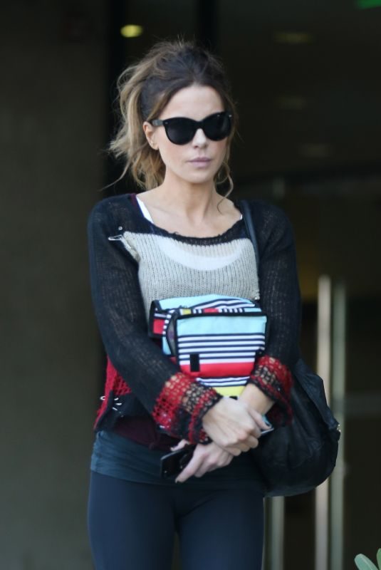 KATE BECKINSALE Leaves a Medical Office in Los Angeles 02/08/2019
