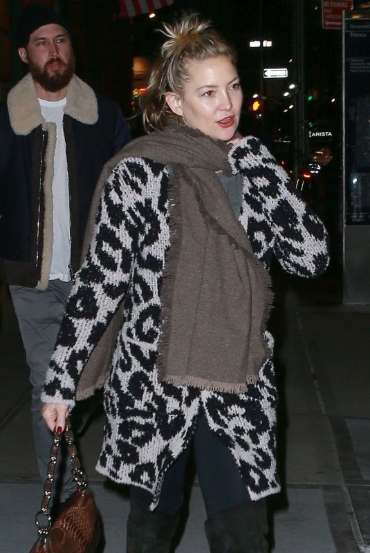 KATE HUDSON Leaves Greenwich Hotel in New York 02/15/2019
