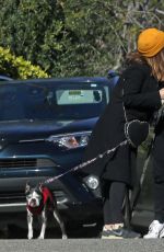 KATE MARA and Jamie Bell Out with Their Dogs in Los Angeles 02/18/2019