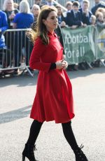KATE MIDDLETON at National Stadium in Belfast 02/27/2019