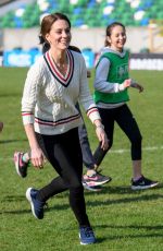 KATE MIDDLETON at National Stadium in Belfast 02/27/2019