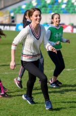 KATE MIDDLETON at National Stadium in Belfast 02/27/2019