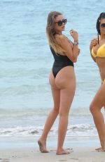 KATIE SALMON and INDIA JENNINGS in bikinis at a Beach in Cape Verde 01/20/2019
