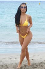 KATIE SALMON and INDIA JENNINGS in bikinis at a Beach in Cape Verde 01/20/2019