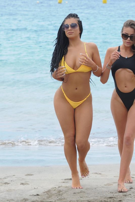 KATIE SALMON and INDIA JENNINGS in bikinis at a Beach in Cape Verde 01/20/2019