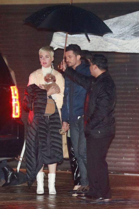 KATY PERRY and Orlando Bloom Night Out in Malibu 02/01/2019