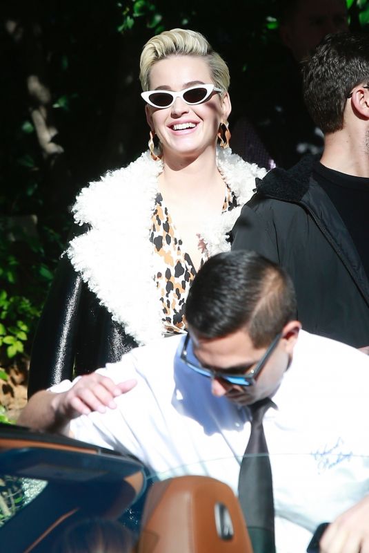 KATY PERRY Arrives at a Pre-oscar Party in Beverly Hills 02/23/2019