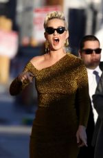 KATY PERRY Arrives at Jimmy Kimmel Live! in Los Angeles 02/25/2019