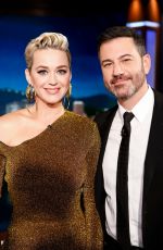 KATY PERRY on the Set Jimmy Kimmel Live! in Los Angeles 02/25/2019