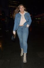 KELLY BROOK in Double Denim Leaves Global Radio in London 02/05/2019