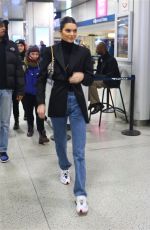 KENDALL JENNER at Penn Train Station in New York 02/12/2019