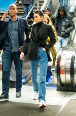KENDALL JENNER at Penn Train Station in New York 02/12/2019