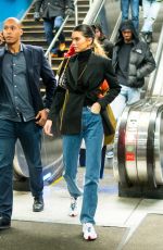 KENDALL JENNER at Penn Train Station in New York 02/12/2019