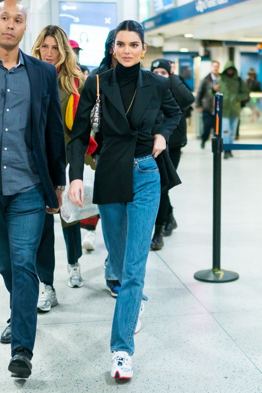 KENDALL JENNER at Penn Train Station in New York 02/12/2019