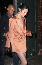 KENDALL JENNER Leaves Stuart Weitzman Party in New York 02/12/2019