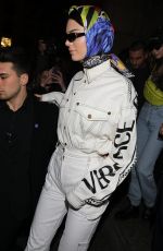 KENDALL JENNER Leaves Versace Fashion Show in Milan 02/22/2019