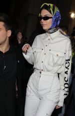 KENDALL JENNER Leaves Versace Fashion Show in Milan 02/22/2019