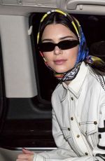 KENDALL JENNER Leaves Versace Fashion Show in Milan 02/22/2019