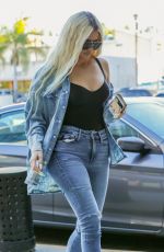 KHLOEKARDASHIAN in Double Denim Out in Calabasas 02/06/2019