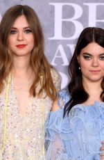KLARA and JOHANNA SODERBERG (First Aid Kit) at Brit Awards 2019 in London 02/20/2019