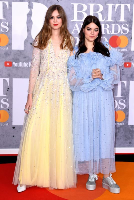 KLARA and JOHANNA SODERBERG (First Aid Kit) at Brit Awards 2019 in London 02/20/2019