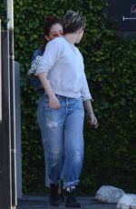 KRISTEN STEWART in Ripped Denim Out in Los Feliz 02/11/2019
