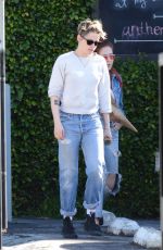 KRISTEN STEWART in Ripped Denim Out in Los Feliz 02/11/2019