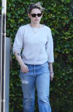 KRISTEN STEWART in Ripped Denim Out in Los Feliz 02/11/2019