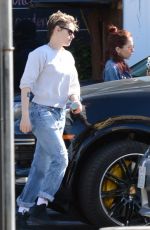 KRISTEN STEWART in Ripped Denim Out in Los Feliz 02/11/2019