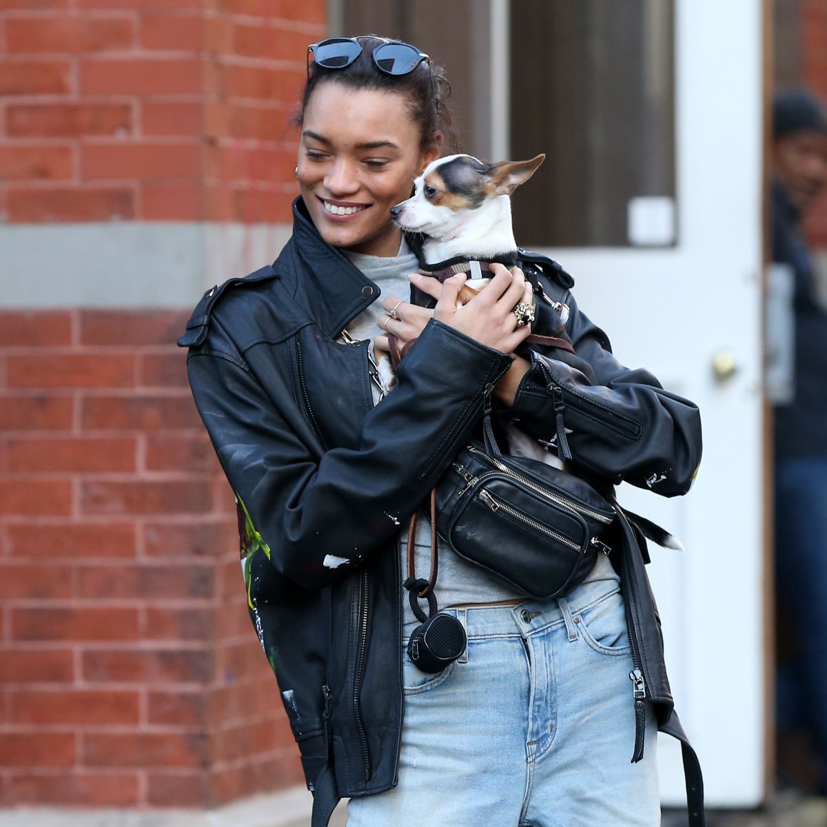 LAMEKA FOX Out with Her Dog at New York Fashion Week 02/04/2019 ...