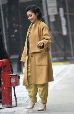 LANA CONDOR Leave Z100 Studios in New York 02/12/2019
