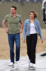 LAUREN COHAN and Scott Foley on the Set of Whiskey Cavalier 02/04/2019