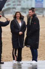 LAUREN COHAN and Scott Foley on the Set of Whiskey Cavalier 02/04/2019