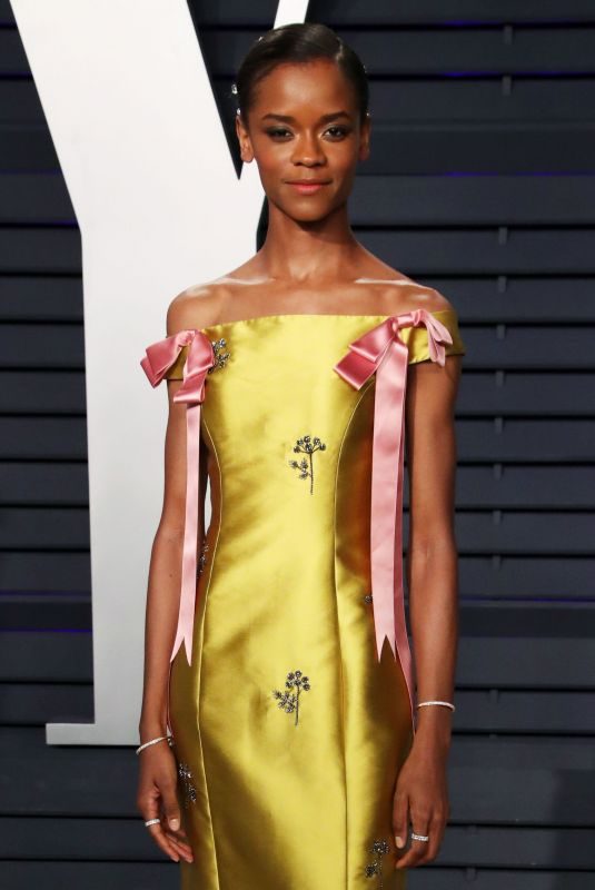 LETITIA WRIGHT at Vanity Fair Oscar Party in Beverly Hills 02/24/2019
