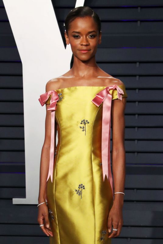 LETITIA WRIGHT at Vanity Fair Oscar Party in Beverly Hills 02/24/2019