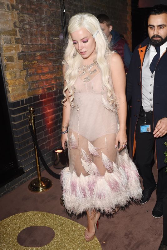 LILY ALLEN at Chiltern Firehouse in London 02/20/2019