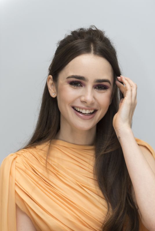 LILY COLLINS at Les Miserables Press Conference in Beverly Hills, February 2019