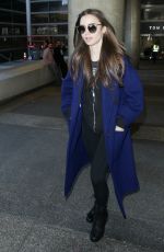 LILY COLLINS at Los Angeles International Airport 02/11/2019