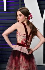 LILY COLLINS at Vanity Fair Oscar Party in Beverly Hills 02/24/2019