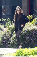 LILY COLLINS Leaves a Gym in Los Angeles 02/07/2019