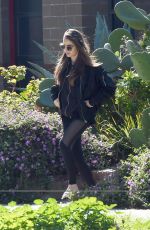 LILY COLLINS Leaves a Gym in Los Angeles 02/07/2019