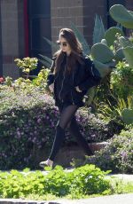LILY COLLINS Leaves a Gym in Los Angeles 02/07/2019
