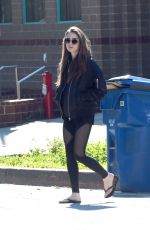 LILY COLLINS Leaves a Gym in Los Angeles 02/07/2019
