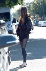 LILY COLLINS Leaves a Gym in Los Angeles 02/07/2019